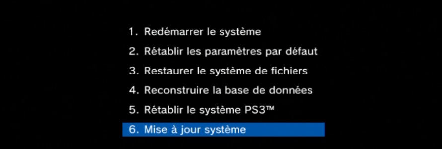 Installer la version PS3 depuis le mode sans-échec