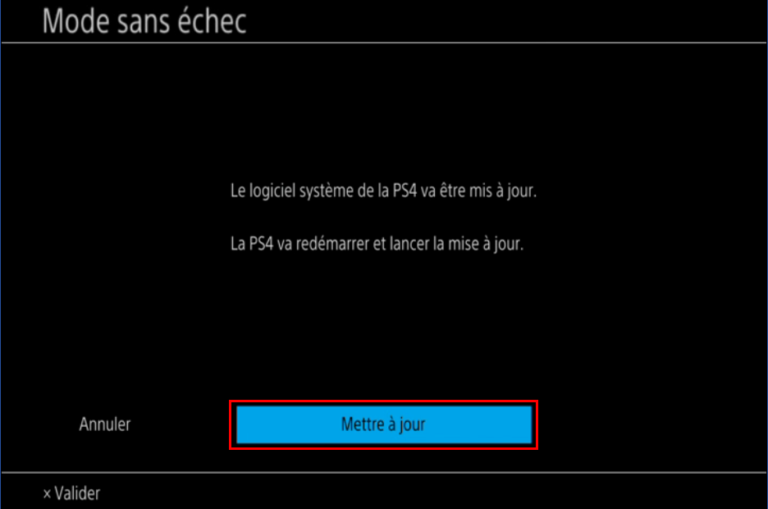 Installer la version PS4 depuis le mode sanséchec UniversPlaystation
